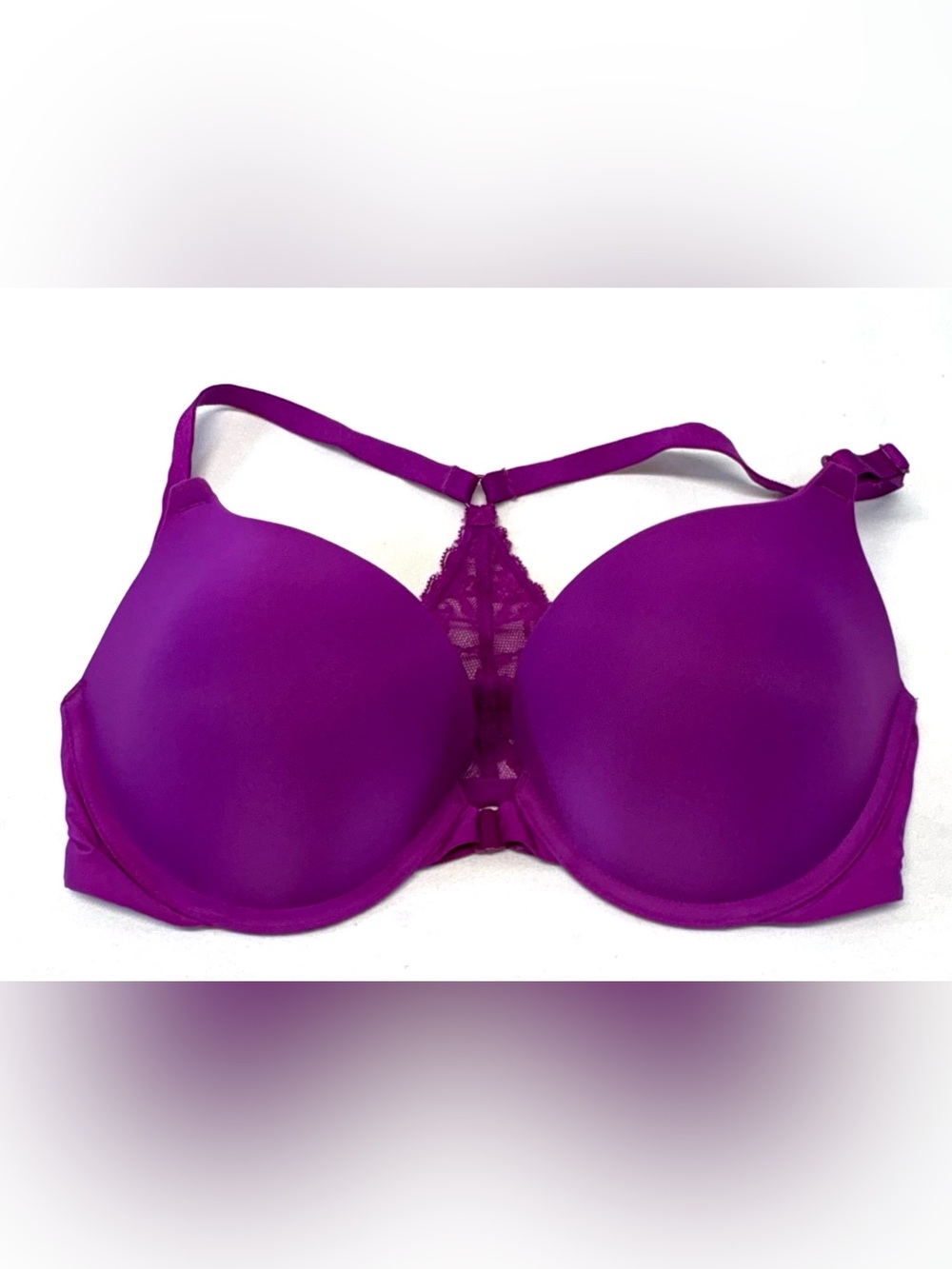 Victoria's Secret Very Sexy Front-Close Push-Up Racerback Bra Purple 34D